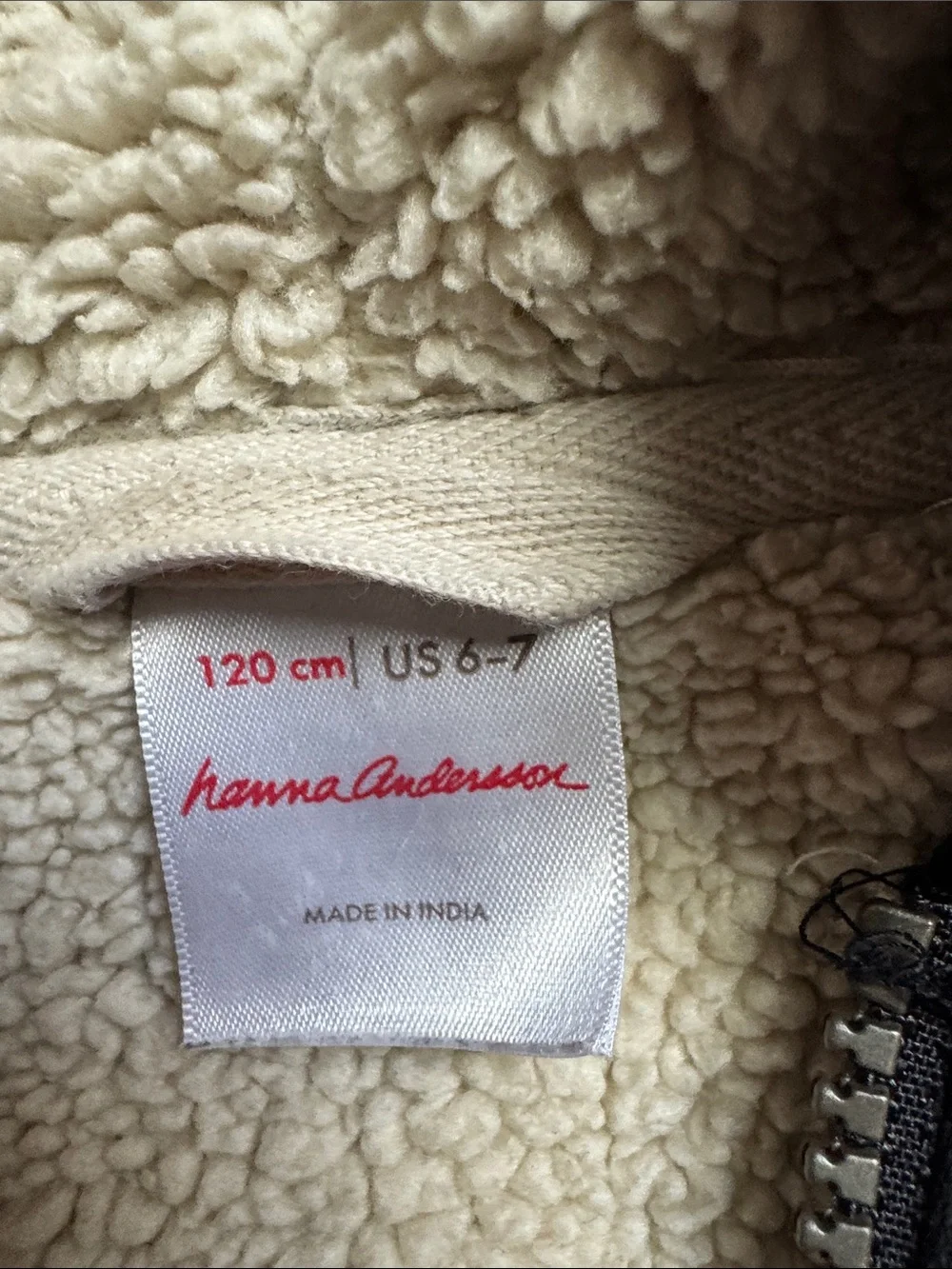 Hanna Andersson 6/7 120 cm Space-Print Sherpa-Lined Hoodie Jumpsuit